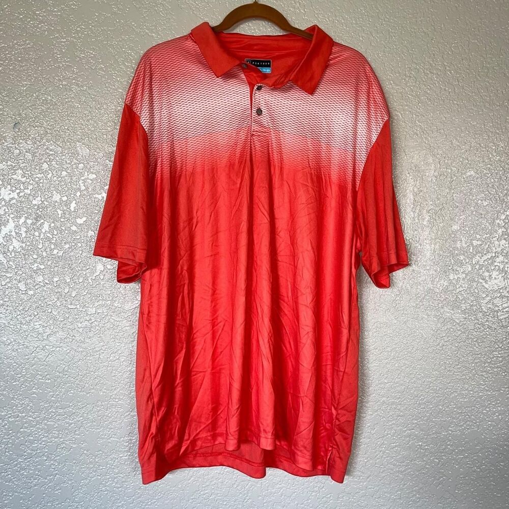 Pga-tour Men's Red and Pink Polo-shirts